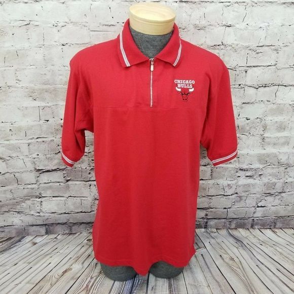 Vintage LEE SPORT NBA Chicago Bulls Mens‎ 1/4 Zip - Picture 1 of 8